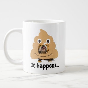 Dog in Poop Emoji Costume Large Coffee Mug