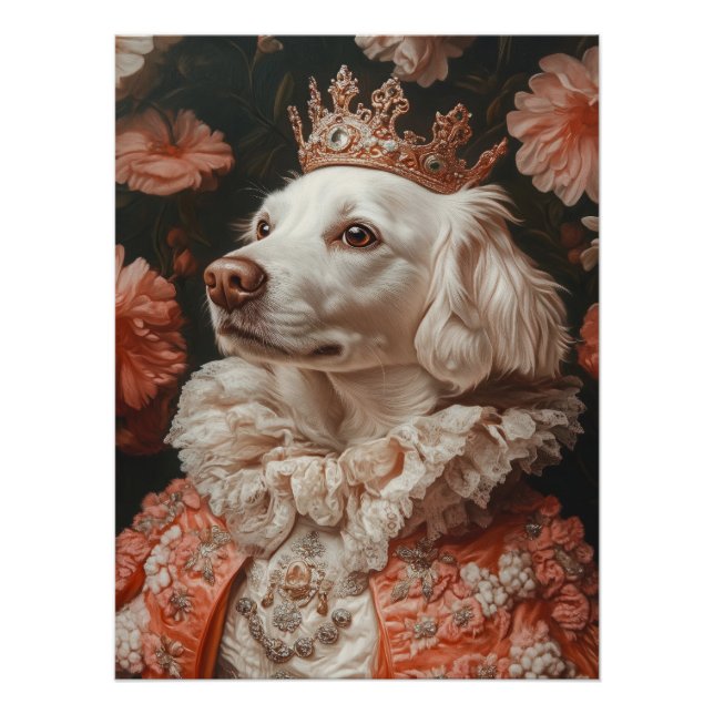 Dog in Royal Attire. Elegant Dog Portrait - Royal Poster (Front)