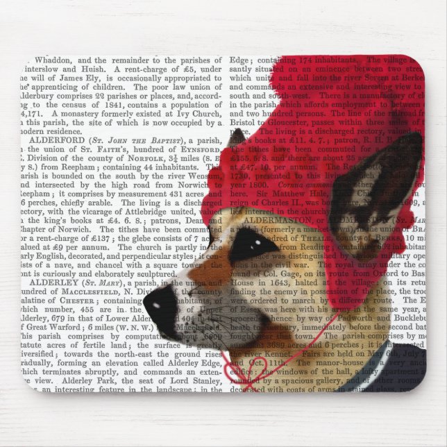 Dog in Ski Sweater 2 Mouse Mat (Front)