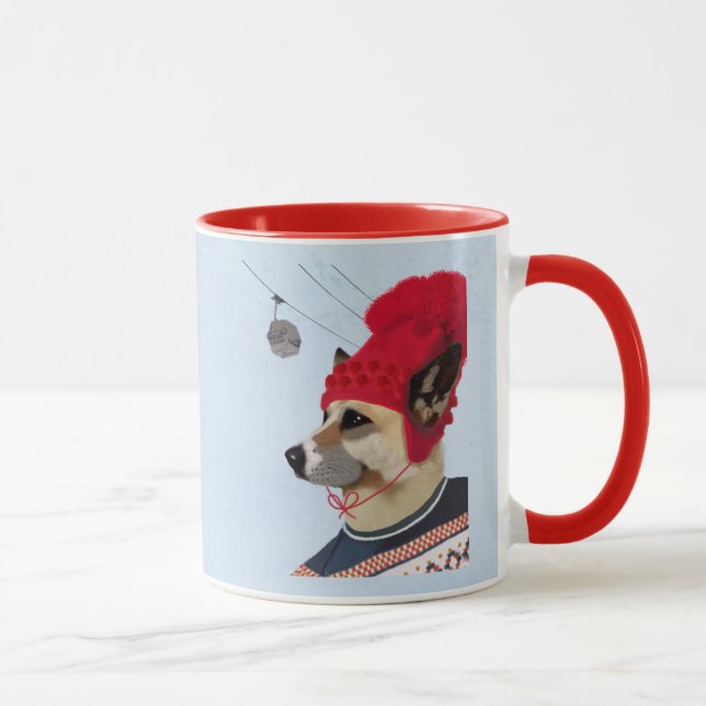 Dog in Ski Sweater Mug (Right)
