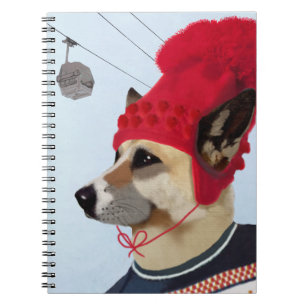 Dog in Ski Sweater Notebook