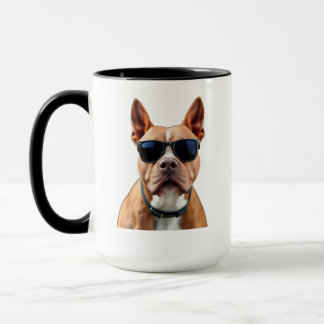 Dog in Sunglasses  Combo Mug, 15 oz Mug