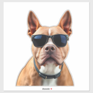 Dog in Sunglasses Custom-Cut Vinyl Sticker