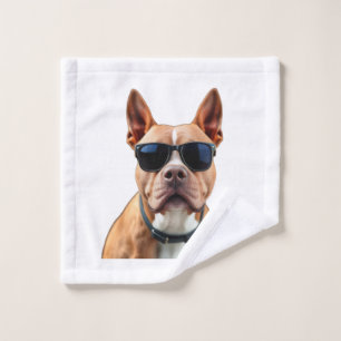 Dog in Sunglasses Style Wash Cloth