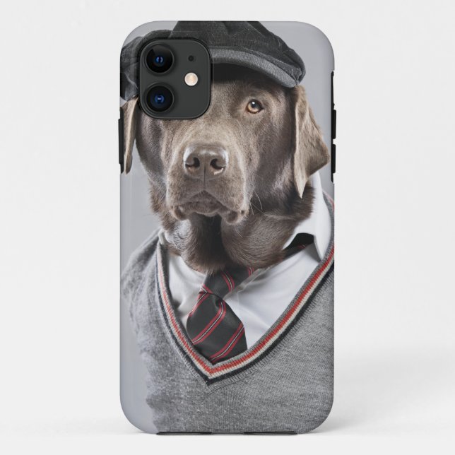 Dog in sweater and cap Case-Mate iPhone case (Back)