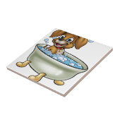 Dog in the Bath Cartoon Tile (Side)