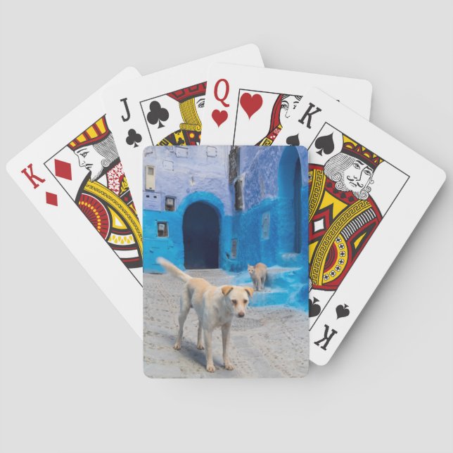 Dog in the Blue City Playing Cards (Back)
