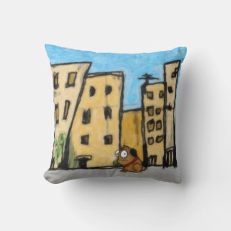 Dog in the City Cushion
