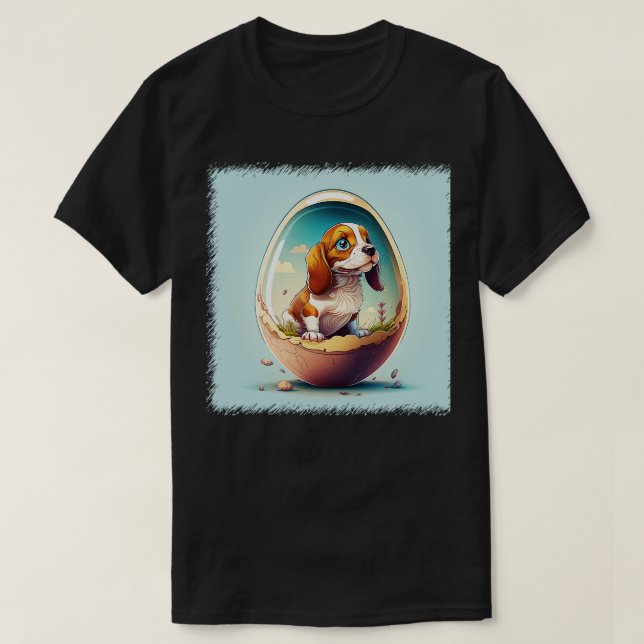 Dog in the egg 164 T-Shirt (Design Front)