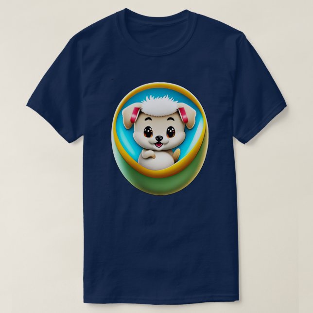Dog in the egg 239 T-Shirt (Design Front)