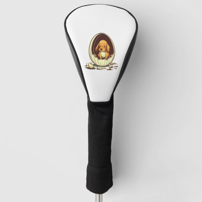 dog in the egg. golf head cover (Front)
