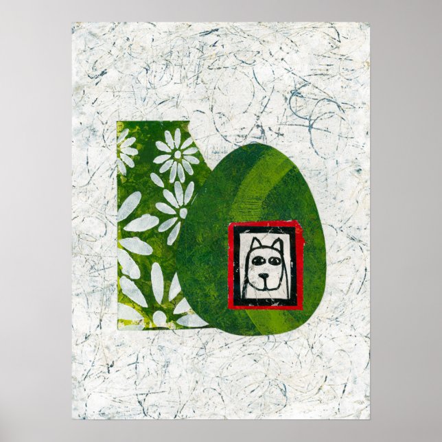 Dog In The Garden Poster Wall Art (Front)