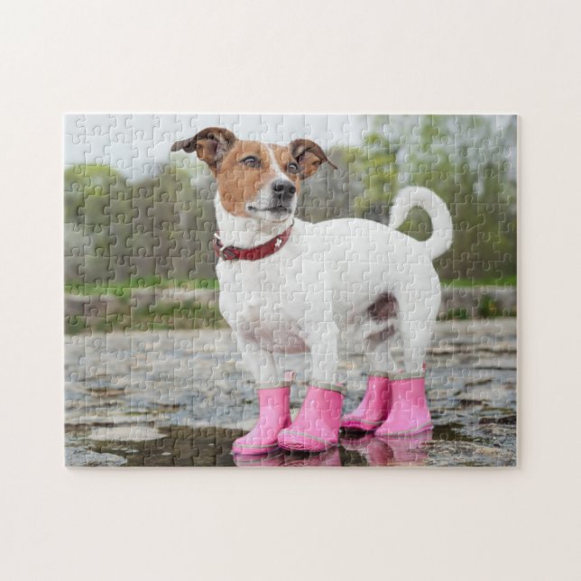 Dog In The Rain Jigsaw Puzzle (Horizontal)