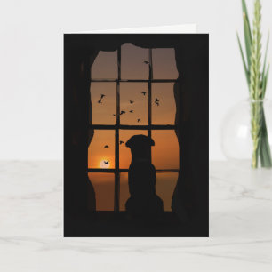 Dog in Window Sympathy, Condolences Card
