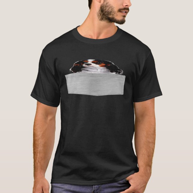 Dog In Your Pocket Cavalier King Charles Spaniels T-Shirt (Front)