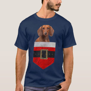 Dog in your Pocket Santa Dachshund  T-Shirt