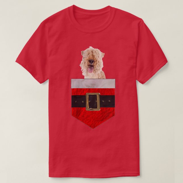 Dog in your Pocket Santa Lakeland Terrier  T-Shirt (Design Front)