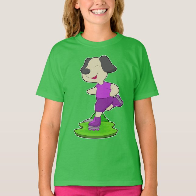 Dog Inline skating Inline skates T-Shirt (Front)