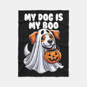 Dog Is Boo Ghost Halloween Dog Lover Halloween Fleece Blanket