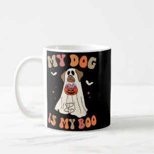Dog Is Boo Ghost Spooky Halloween Dog Lover Groovy Coffee Mug