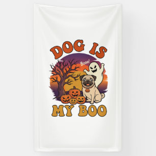 Dog Is Boo Halloween Pug Ghost Pumpkins_1 Banner