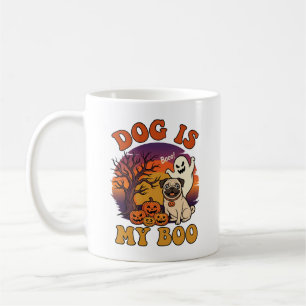 Dog Is Boo Halloween Pug Ghost Pumpkins_1 Coffee Mug