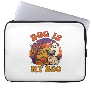 Dog Is Boo Halloween Pug Ghost Pumpkins_1 Laptop Sleeve