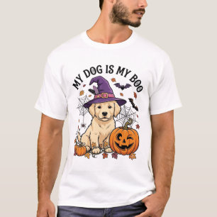 Dog Is Boo Halloween Witch Puppy Pumpkin_1 T-Shirt