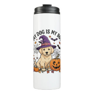 Dog Is Boo Halloween Witch Puppy Pumpkin_1 Thermal Tumbler