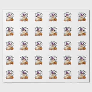 Dog Is Boo Halloween Witch Puppy Pumpkin_1 Wrapping Paper
