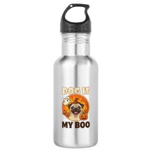 Dog Is Boo Pug Halloween Ghost Pumpkin 532 Ml Water Bottle