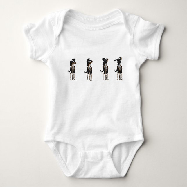 Dog is Confused Baby Bodysuit (Front)