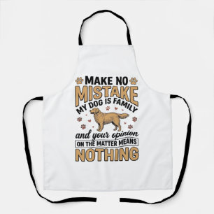 Dog Is Family Vintage Retriever Typography Design_ Apron