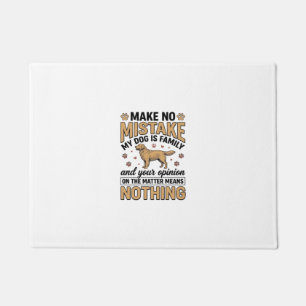 Dog Is Family Vintage Retriever Typography Design_ Doormat