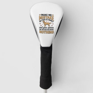 Dog Is Family Vintage Retriever Typography Design_ Golf Head Cover