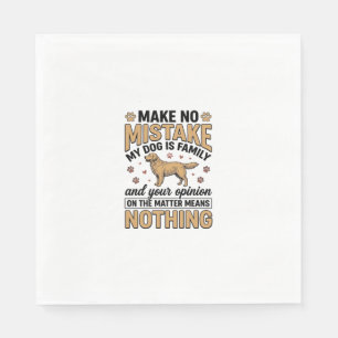 Dog Is Family Vintage Retriever Typography Design_ Napkin