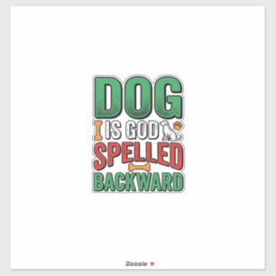 Dog Is God Spelled Backward Vintage Pet Lover Desi