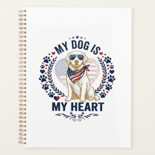 Dog Is Heart American Flag Sunglasses_1 Planner