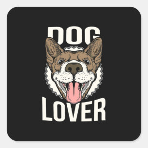 Dog Is My Best Friend Square Sticker