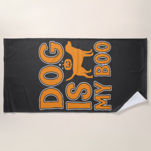Dog Is My Boo Halloween Dog Beach Towel
