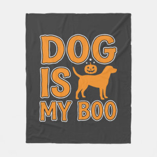 Dog Is My Boo Halloween Dog Fleece Blanket