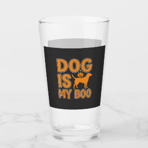 Dog Is My Boo Halloween Dog Glass