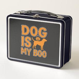 Dog Is My Boo Halloween Dog Metal Lunch Box