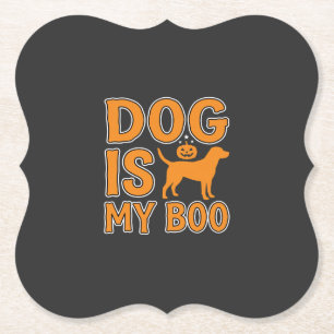 Dog Is My Boo Halloween Dog Paper Coaster