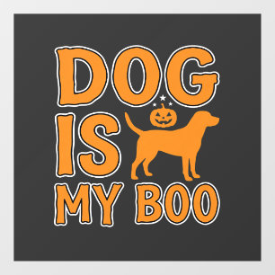 Dog Is My Boo Halloween Dog Window Cling