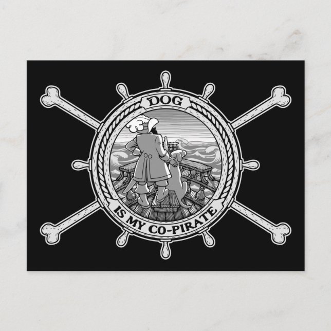 Dog Is My Co-Pirate II Postcard (Front)