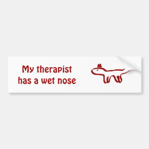 Dog is my therapist bumper sticker