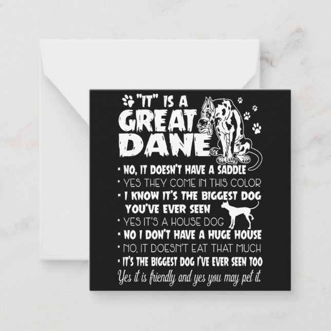 Dog | It's A Great Dane Card (Front)