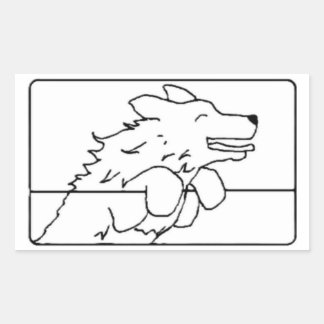 Dog Joy Rectangular Sticker