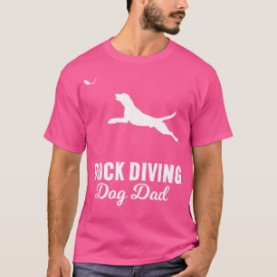 Dog Jumping Swimming Dock Diving Dog Dad T-Shirt